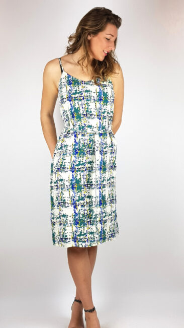 zilch-jurk-straps-checker-emerald