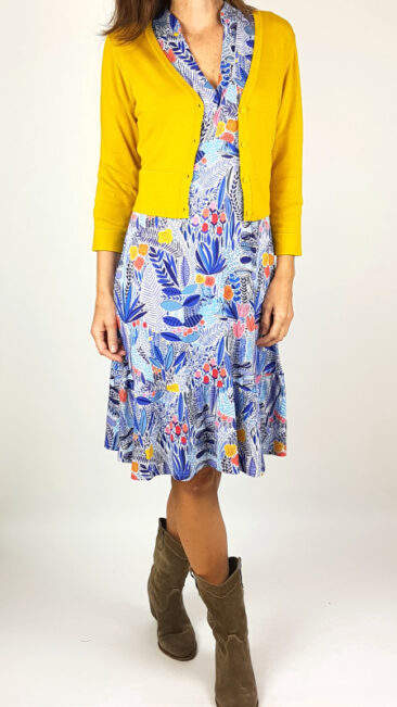 ich-jane-jurk-sina-garden-blue-zilch-kort-bamboe-vestje-honey