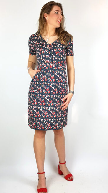 zilch-jurk-v-neck-buttons-marigold-ink
