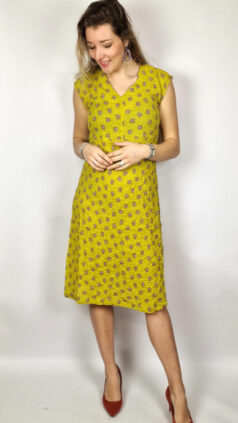 nice-things-jurk-crinkle-blanket-flower-yellow