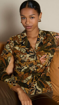 Blouse Lapel Khaki