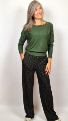 Bamboe top Batsleeve Dark Green