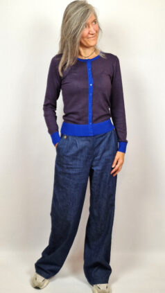 zilch-vest-two-tone-plum-nice-things-broek-denim-pleats-dark-blue